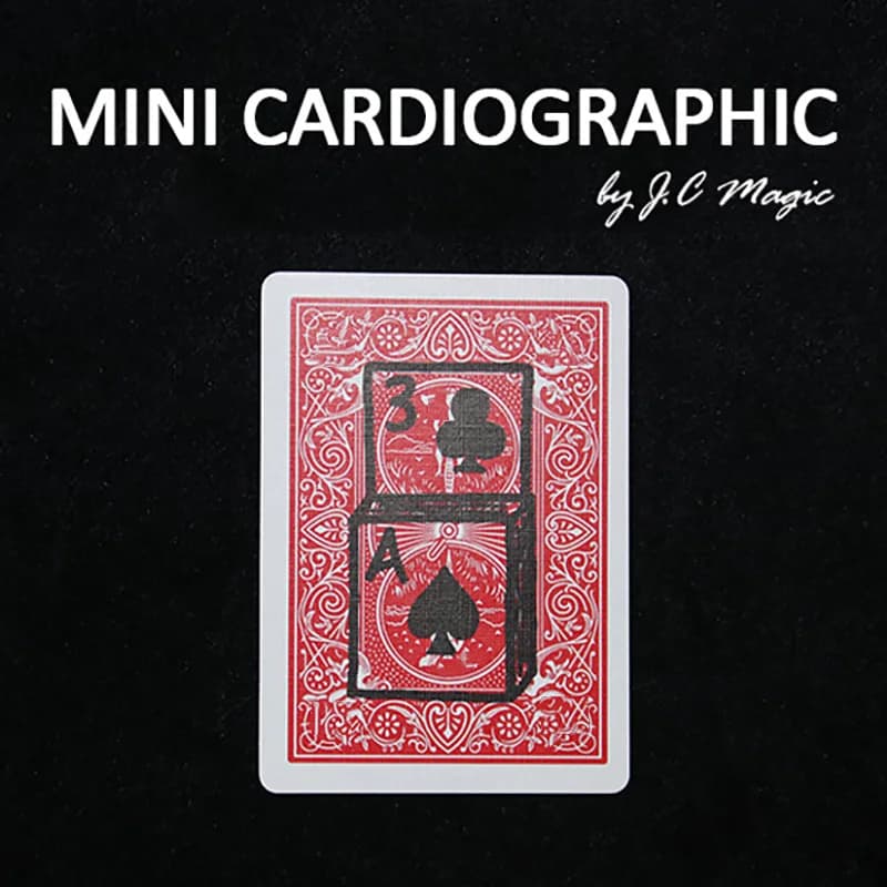 Mini Cardiographic di JC Trucchi magici Close Up Illusioni di strada Espedienti Mentalismo Oggetti di scena Previsione Carta Rising Poke Card Magia