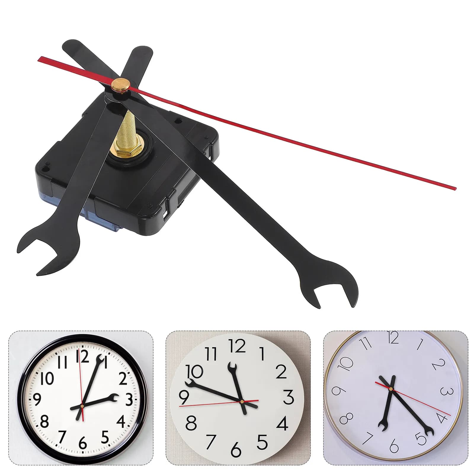 Set of 1 Silent Mechanism for Wall Clock at the Fai-da-Te Quartz, Motor Replacement Kit for Home, Office and School