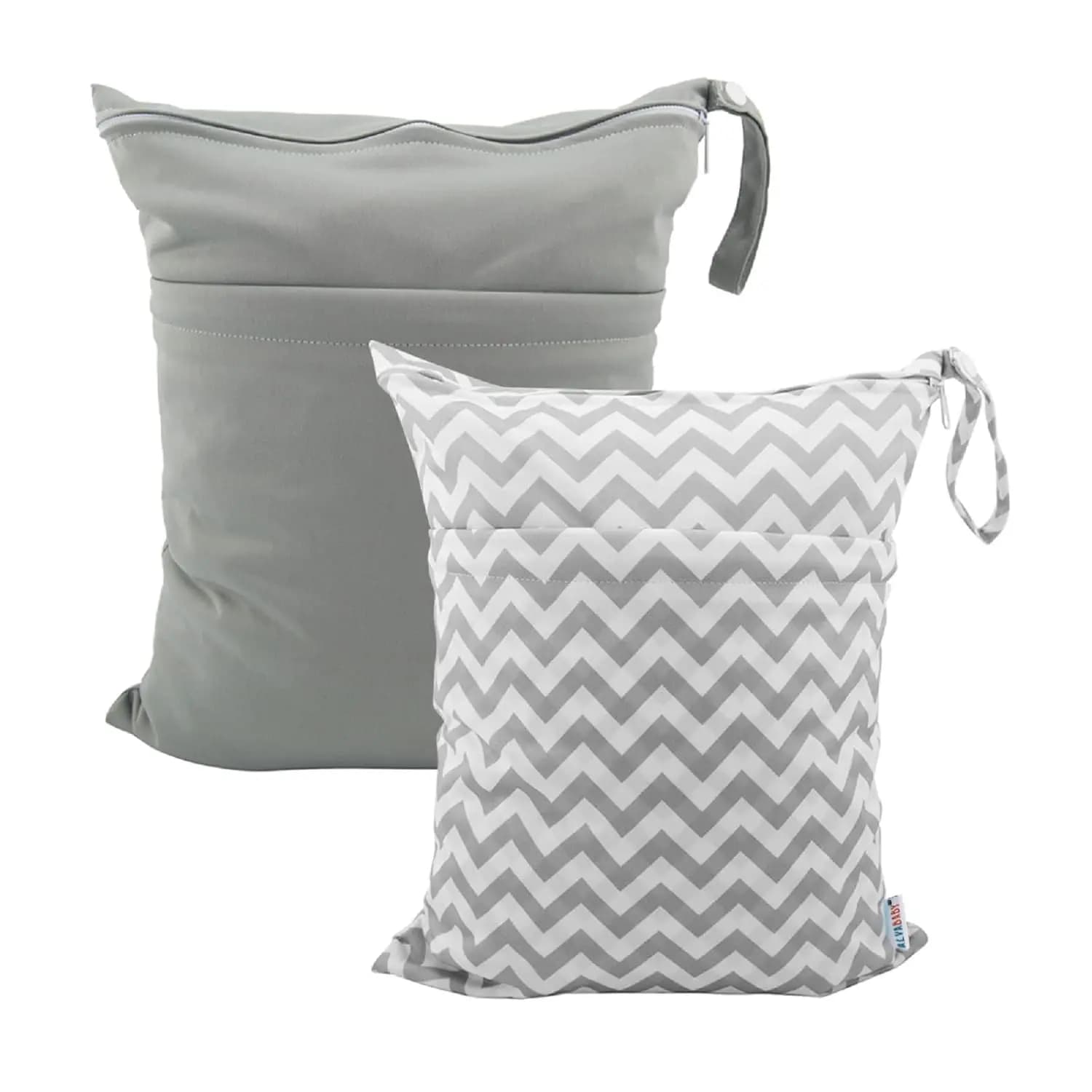 Borsa Impermeabile per Pannolini Lavabili, Riutilizzabile con Due Tasche con Cerniera per Viaggi, Spiaggia, Piscina, Asilo Nido