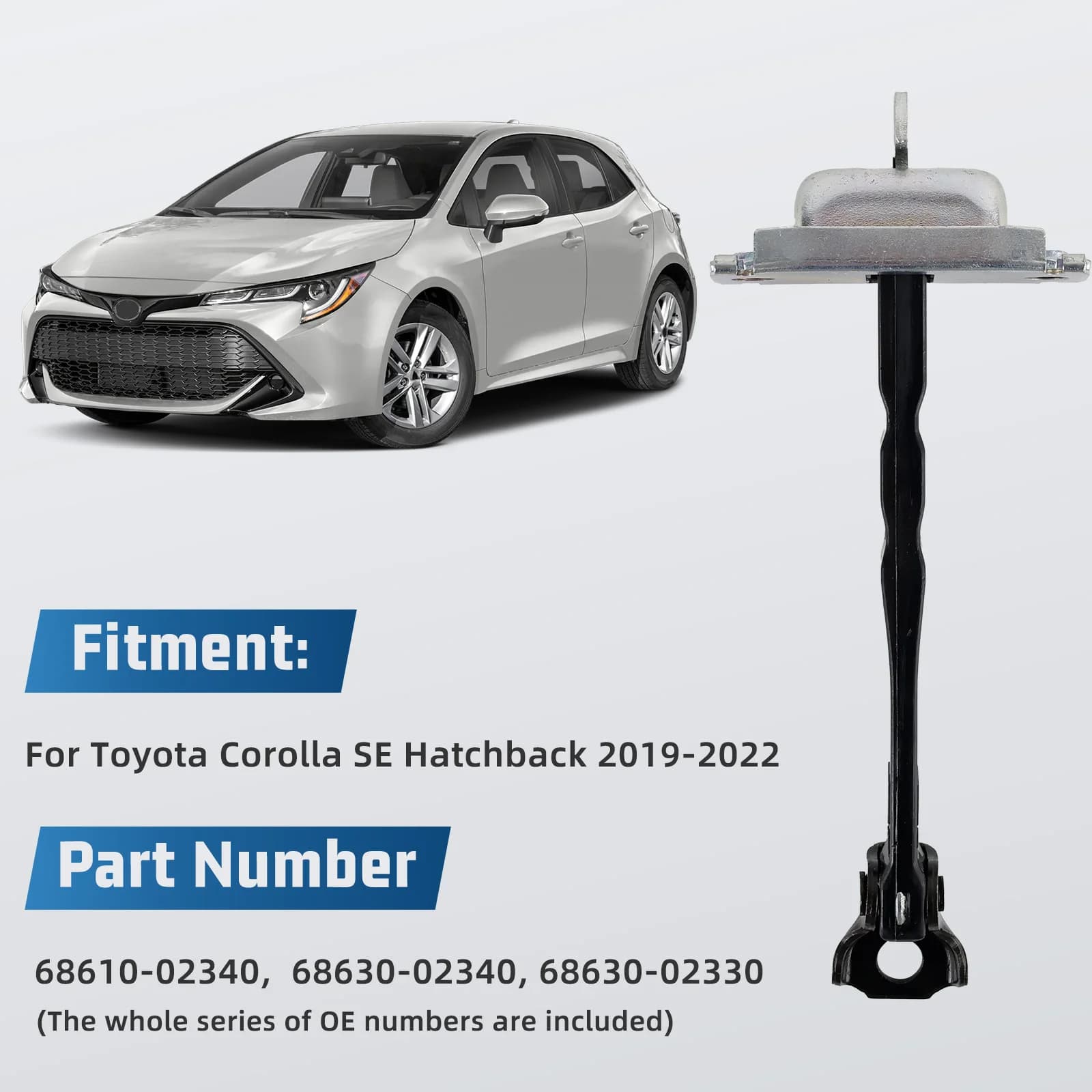 Auto Anteriore/Posteriore Sinistra Destra Porta Check Strap Stopper Limitatore Per Toyota Corolla 2019 2020 2021 2022 68610-02340, 68630-02340