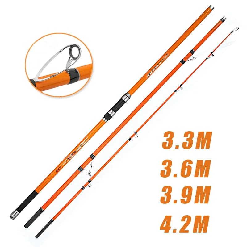 3.3M 3.6M 3.9M 4.2M 3 Sezioni 35kg CARP Canna da richiamo lunga Canna da surf Spinning Canna da lancio a distanza in fibra di carbonio dura SK