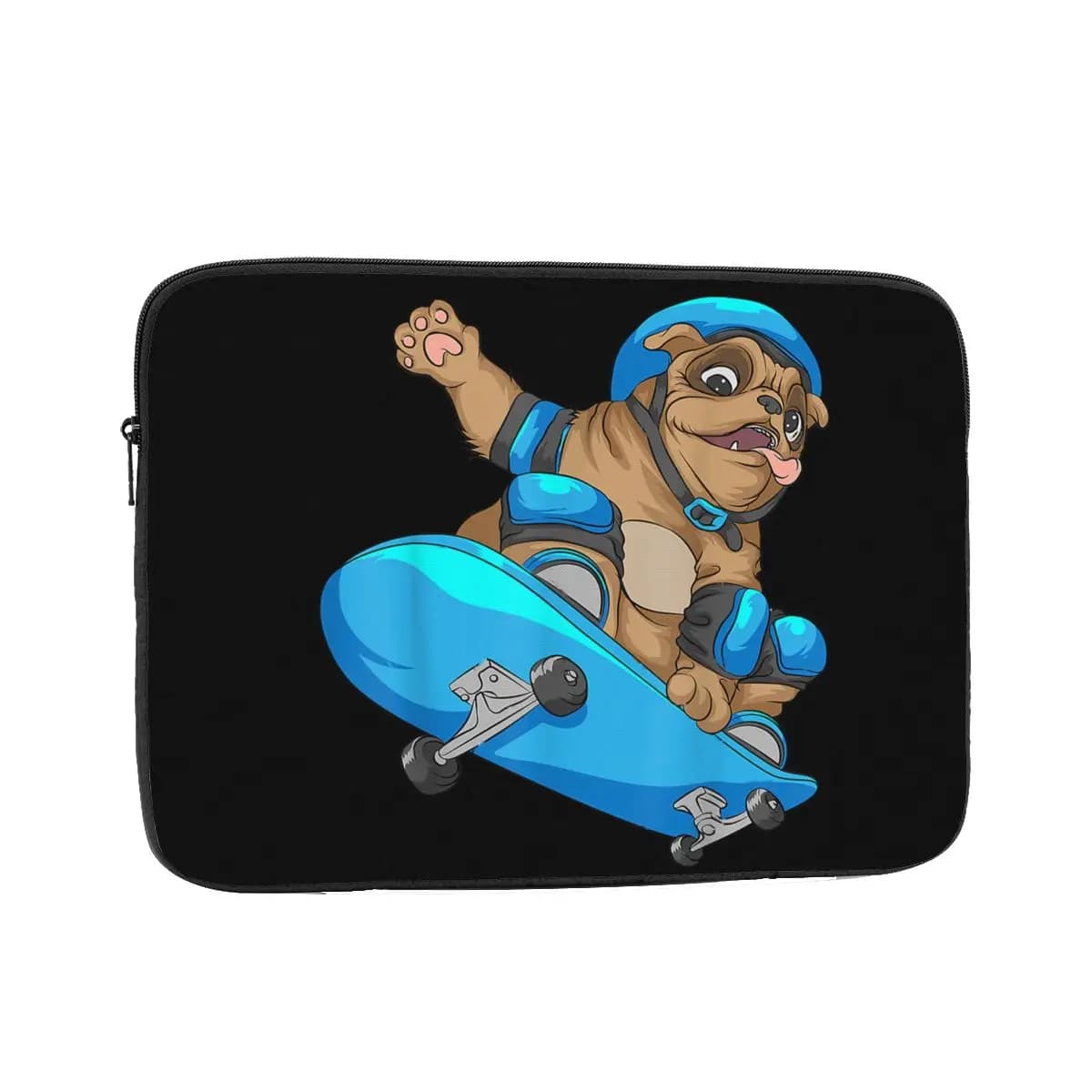 Carino Skateboarding Pug Puppy Notebook Borsa per laptop Custodia 10 12 13 15 17 pollici Custodia per notebook Custodia antiurto per tablet