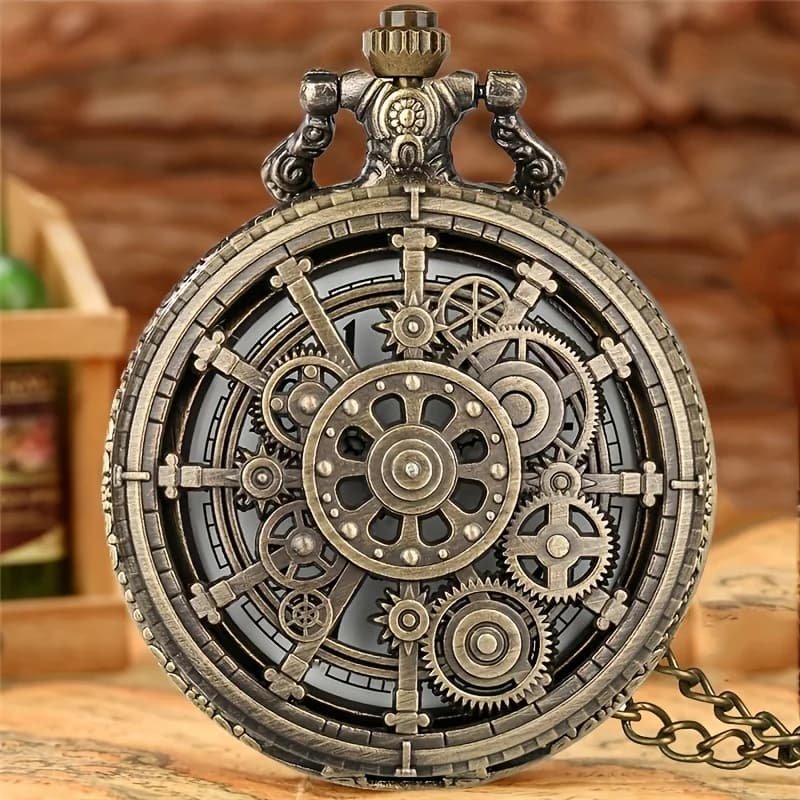 Quartz pocket watch with brass cable design Vintage necklace Fashion Gifts New Men Women Sneakers Retro Relógios watches
