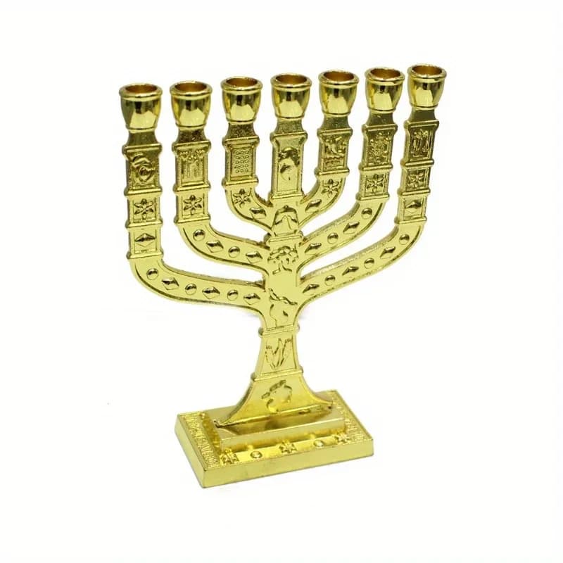 1PC Menorah Portacandele Religioni Candelabri Candelieri Hanukkah Portacandele a 7 rami
