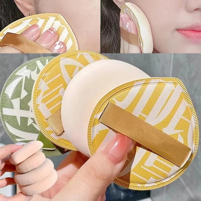 1/2/3/4pcs Super Thick Cosmetic Puff Large Size Foundation Sponge Double-Sided Concealer Makeup Tool Wet Dry Use Blending
