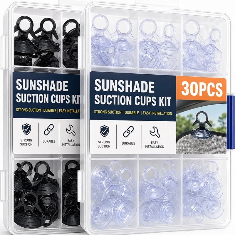 10-30PCS Car Glass Windshield Sunshade Suction Cups Small PVC Sucker Auto Window Suction Cup Hooks 45mm for Automotive Visor