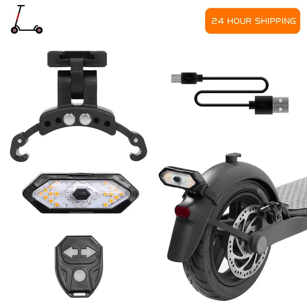 Indicatore di direzione modificato per scooter elettrico Kugoo S1 S2 S3 Spia telecomando senza fili Parte fanale posteriore ricaricabile