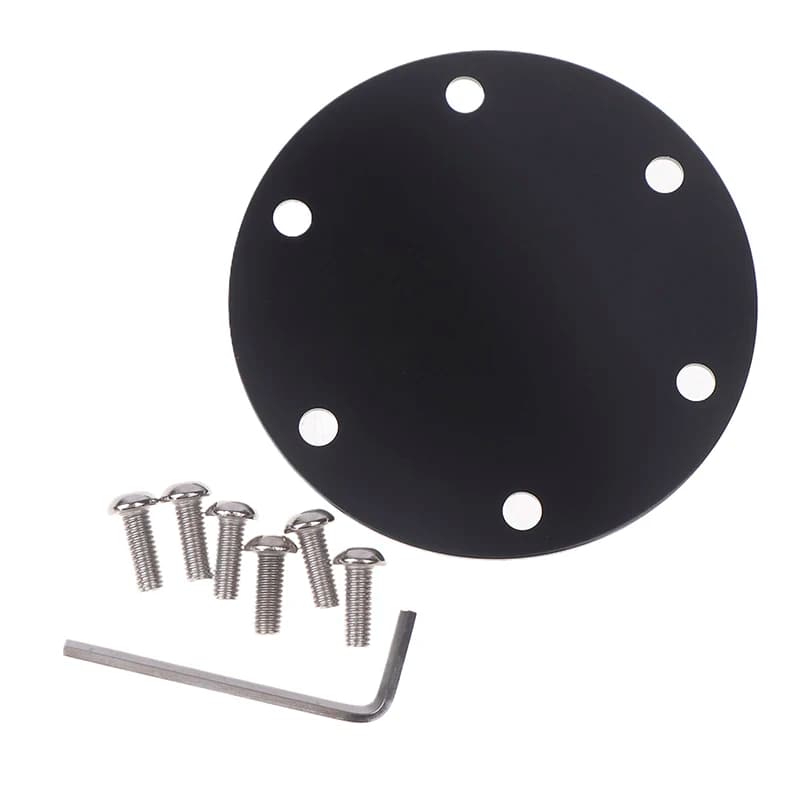 Set di 6 Copri Pulsanti in Alluminio per Cancellazione Clacson Volante, 3.35" X 0.06" X 3.35", Accessori Auto