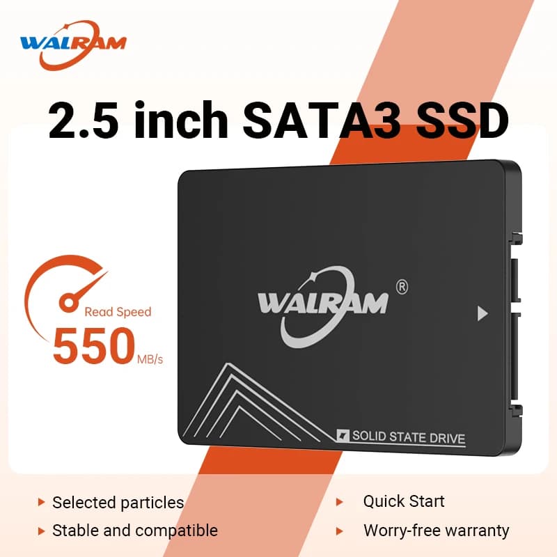 WALRAM 2.5 SATA 3 SSD 1TB 512GB HDD Desktop Solid State Drive SATA3 SSD 128GB 120GB 240GB 256GB Internal Hard Disk For Laptop PC