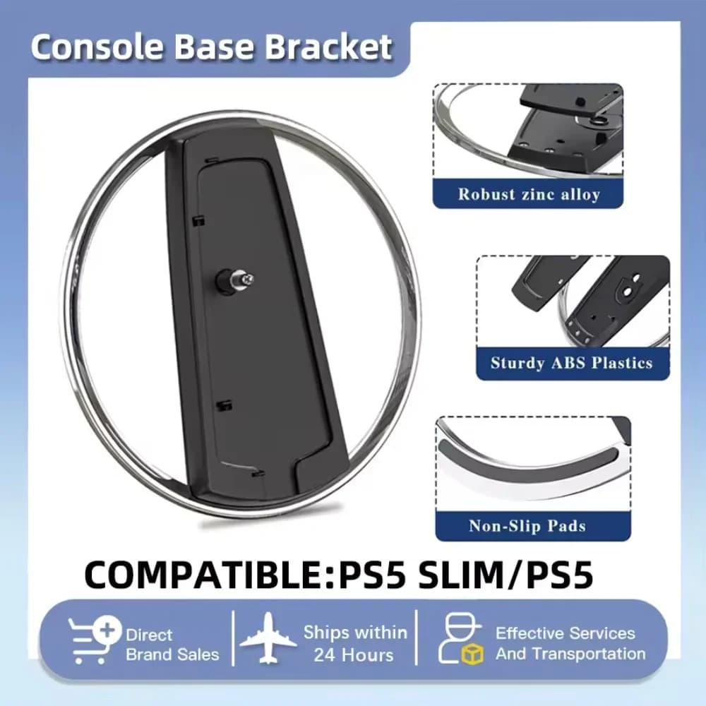 Supporto Verticale in Metallo per PS5 Slim, Base di Ricambio per Console Playstation 5 Slim, Accessori per Videogiochi