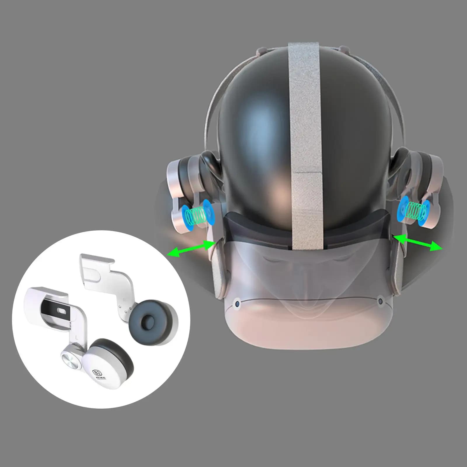 Cuffie VR con Copriorecchie, Regolabili e Girevoli, Facili da Installare e Rimuovere, Ricambio per Accessori e Parti di Ricambio per Cuffie T2