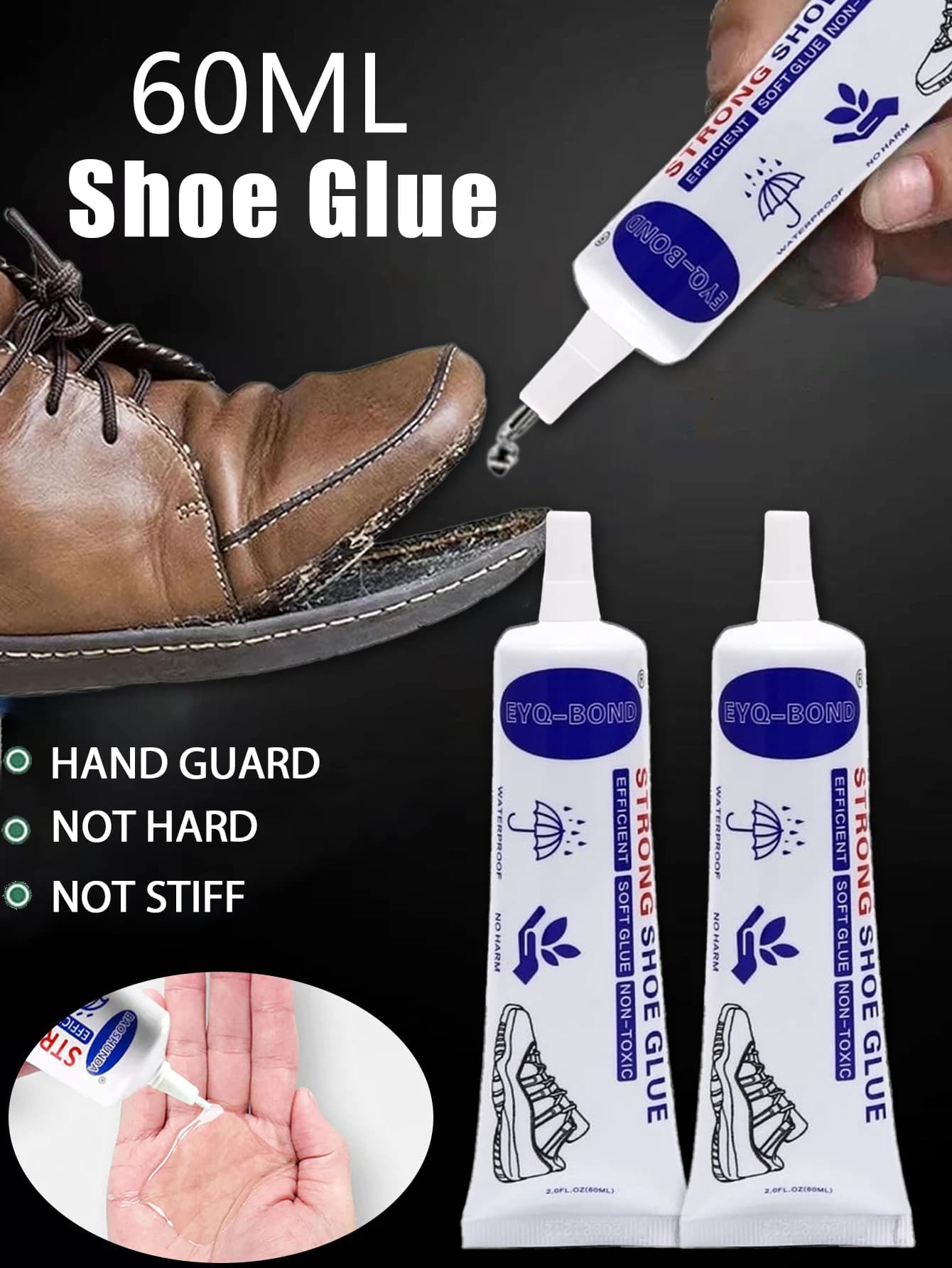 5 pcs 60 ml Strong Collar for Shoe Reparation FAI by TE Sealings for Universal Waterproof Shoes for Gymnastics Boot Leather Fast Repair Collar