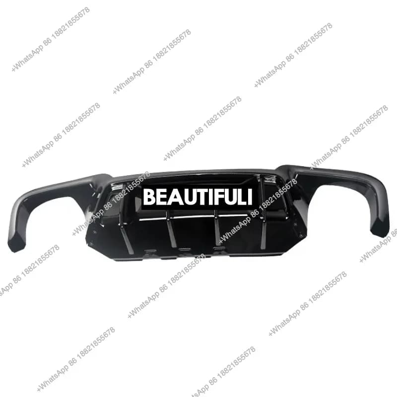 Rear bumper diffuser for auto style R in customizable material ABS black shiny for series 5 F10 F18 M5 MT 2010-20