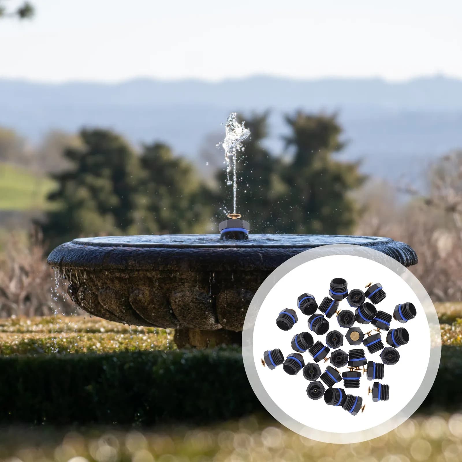 30 ugelli irrigatori per la rimozione della polvere dal giardino, mini ugello per risparmio idrico, facile installazione, irrigazione prato