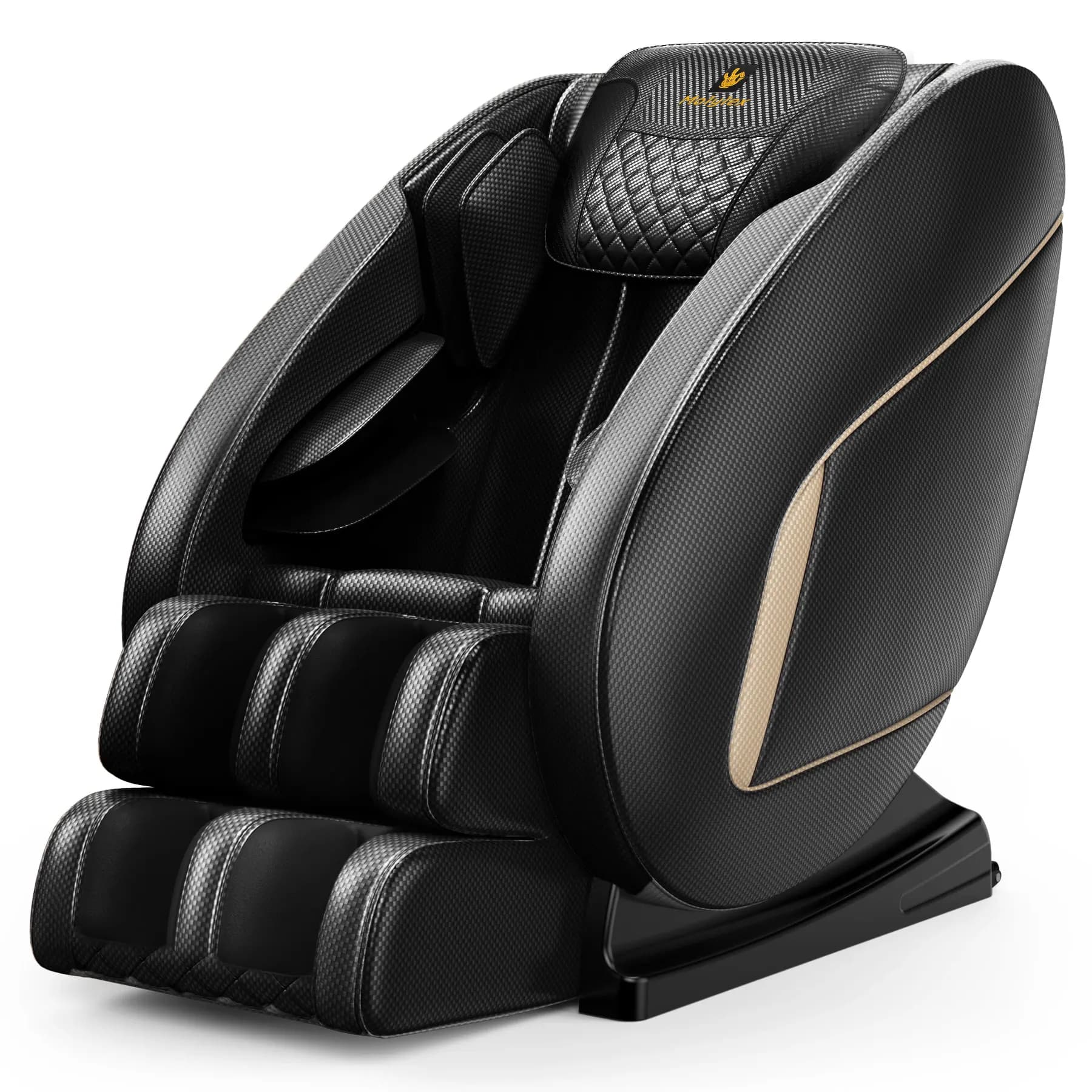 Home/office Massage Chair With Bluetooth, Speakers, Zero-gravity, & Full-body Air Massage. Black, 50"x26"x40".