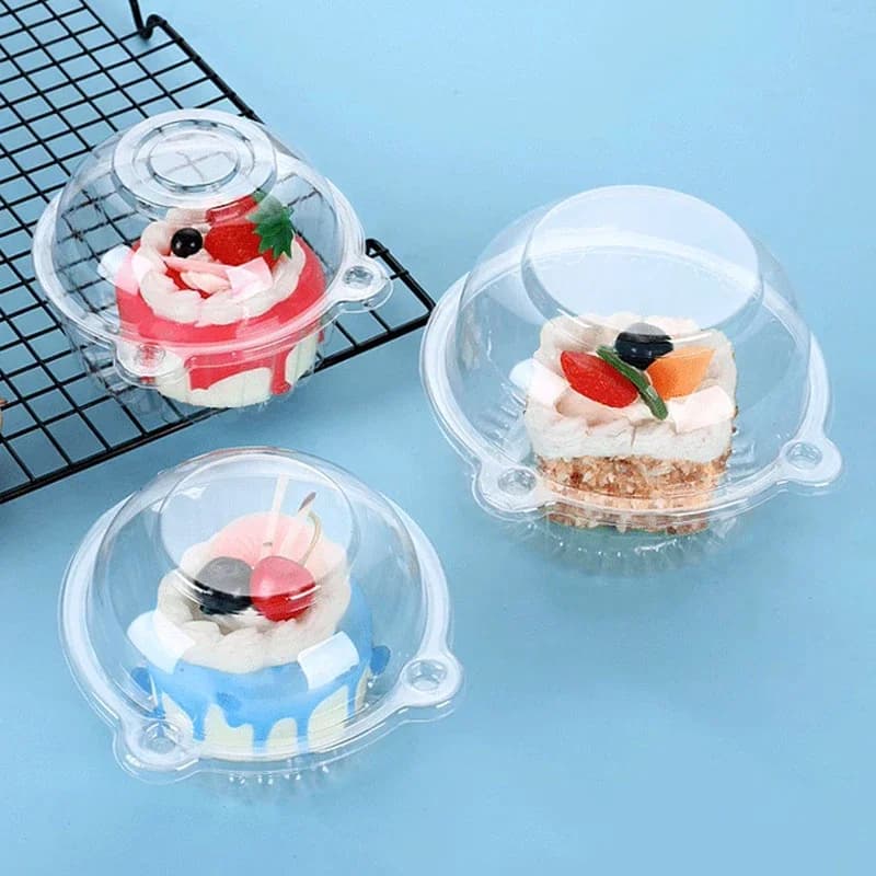 100 pieces cans for cake slices container for cupcake slices square individual dessert box single triangular storage box for cheesecake sandwiches