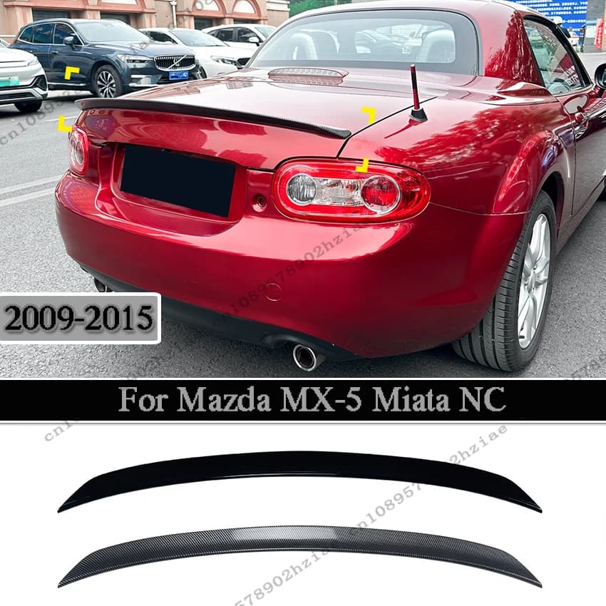 Auto Baule Posteriore Tetto Spoiler Ali Labbro Per Mazda MX-5 Miata NC 2009-2015 ABS Baule Posteriore Splitter Aria Diffusore Tuning Accessori