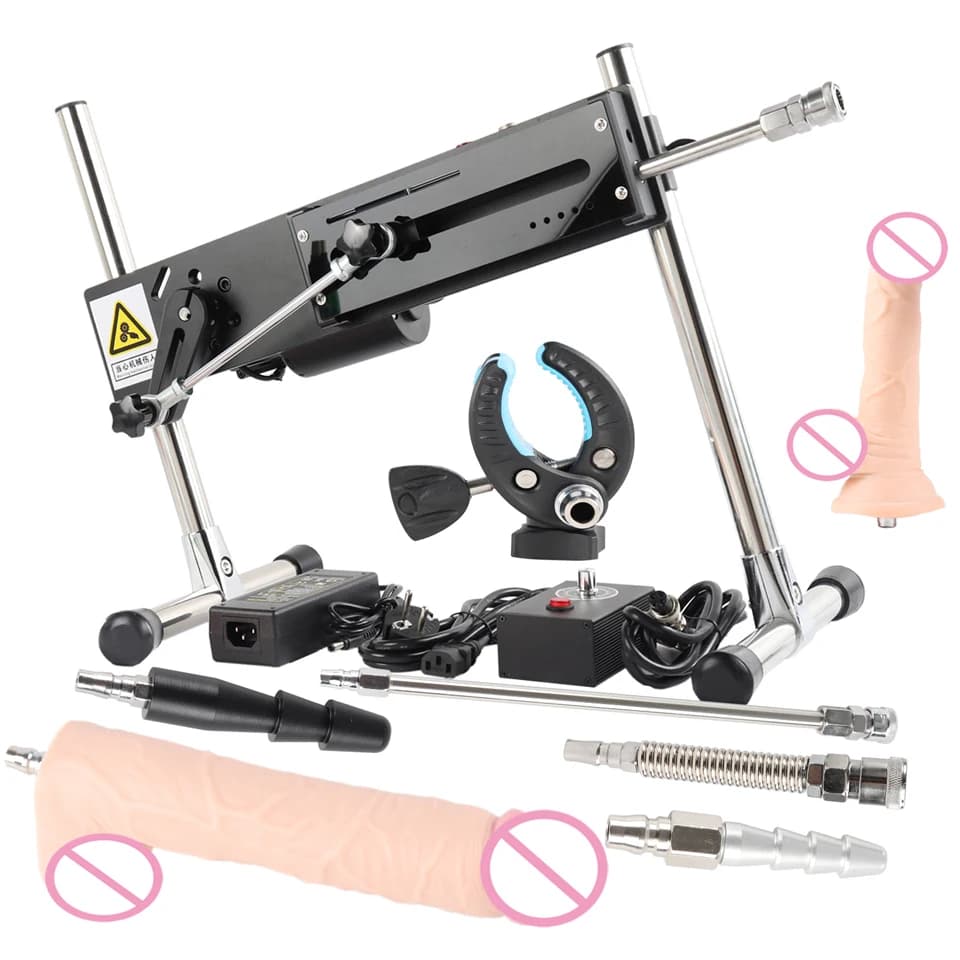 Fredorch Macchina del sesso in metallo a forte potere 3-15 cm Lunghezza corsa Giocattolo automatico del sesso del vibratore a mani libere per l'america adulta Mitragliatrice Ses