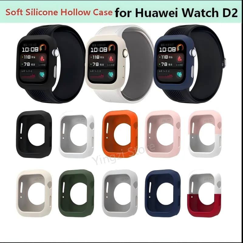 Custodia morbida in silicone a guscio cavo per Huawei Watch D2, protezione paraurti per cinturino Smartwatch Huawei Watch D2, accessori per la protezione della scocca