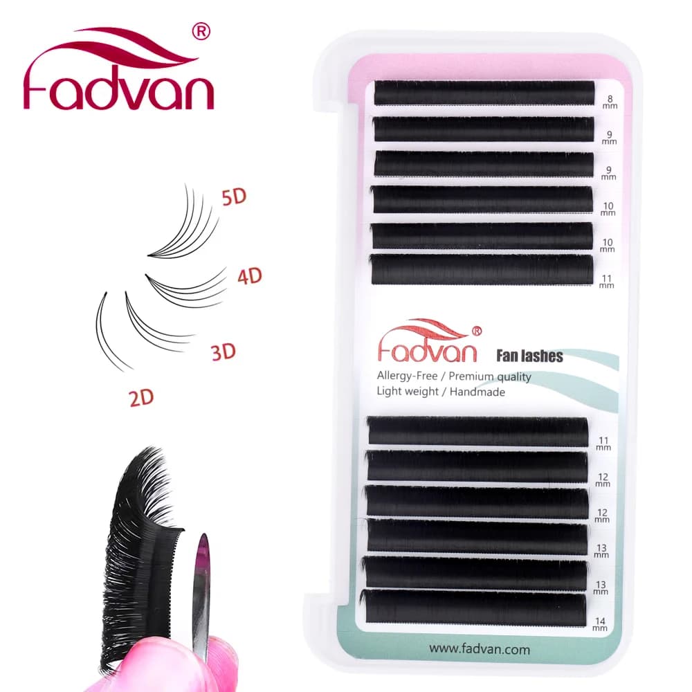 Fadvan Easy Fanning Estensioni ciglia finte Trucco Ciglia finte Estensioni da costruzione 0.05/0.07 Ciglia fiorite