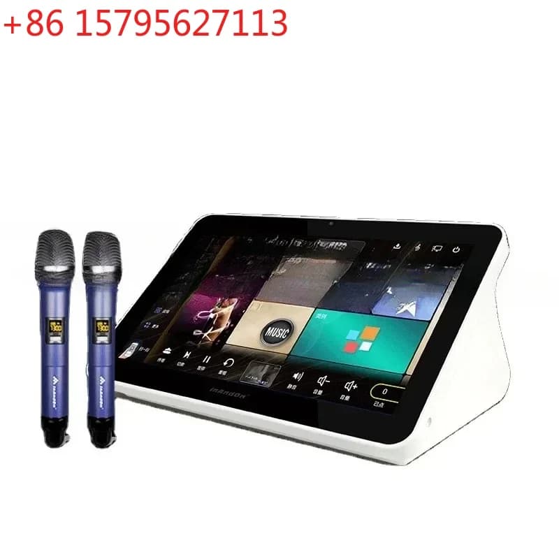 Sistema Karaoke InAndOn con Schermo Touch da 15,6 Pollici 5-in-1, Nuovo Design, Lettore Karaoke per Telefono Cellulare, Macchina per Karaoke