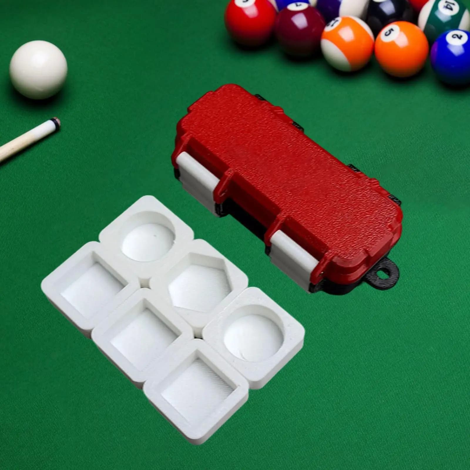 Organizzatore Porta Gesso per Stecca da Biliardo: Protegge il Tuo Gesso, Strumento Pratico, Leggero, Compatto, Scatola Portatile per Competizioni
