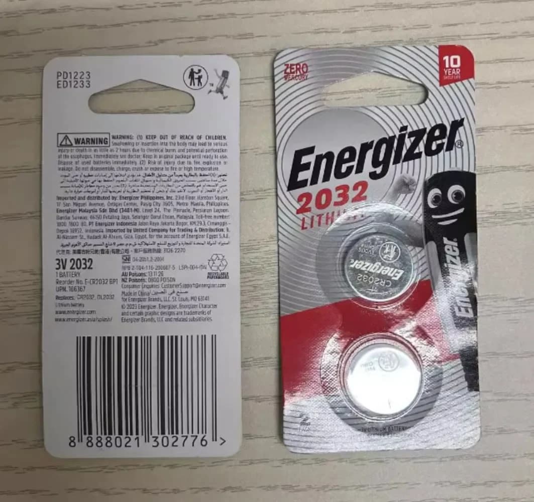 Batteria a Bottone al Litio CR2032 3V 100% Originale per Orologi, Giocattoli, Auto, Calcolatrici, Telecomandi, Portachiavi ed Elettronica