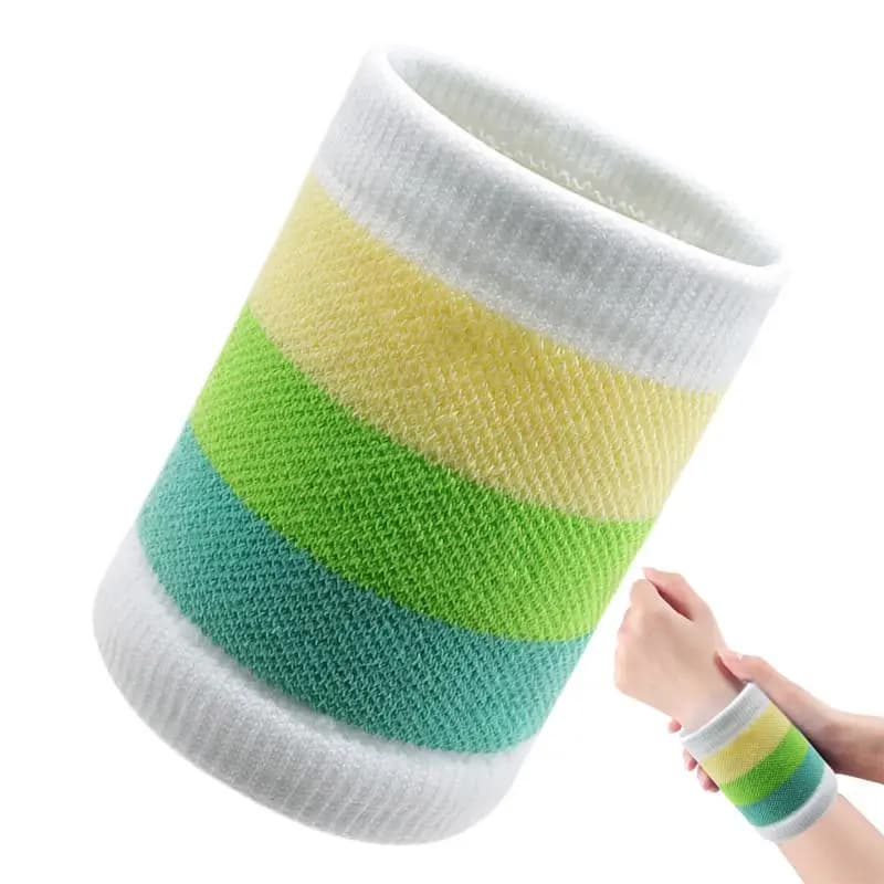 Fasce da polso Polsino elastico sportivo Fasce da polso da calcio assorbenti del sudore per basket, tennis, calcio, sport