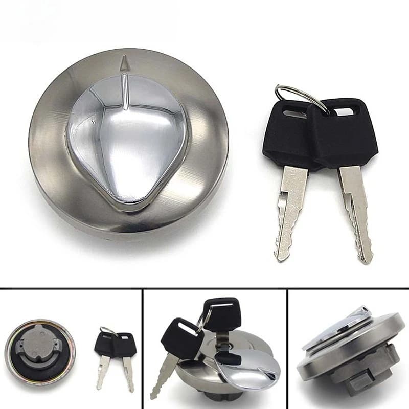 Tappo Carburante in Acciaio per Moto per Adulti con 2 Chiavi, Tappo Aria e Carburante per Shadow Spirit VT750 C2 VLX VT600