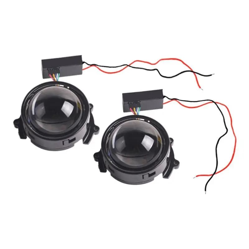 Reliable-2 Pcs Devil Eyes Light For Cars 12V LED Auto Car Motorcycle Mini Projector Lens Lamp With 21 Light Modes