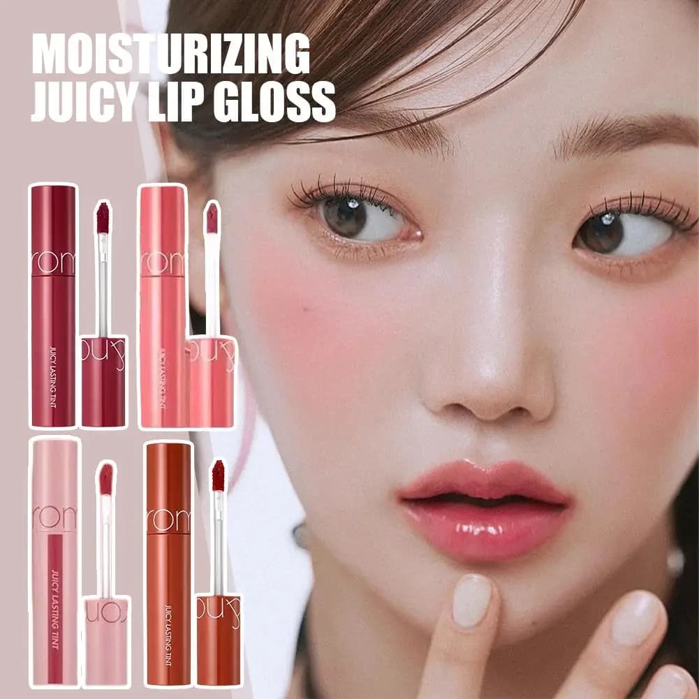 Romand Juicy Lip Glaze Effetto Specchio Idratante Non Appiccicoso Sbiancante Cherry Bomb Litchi Coral Red