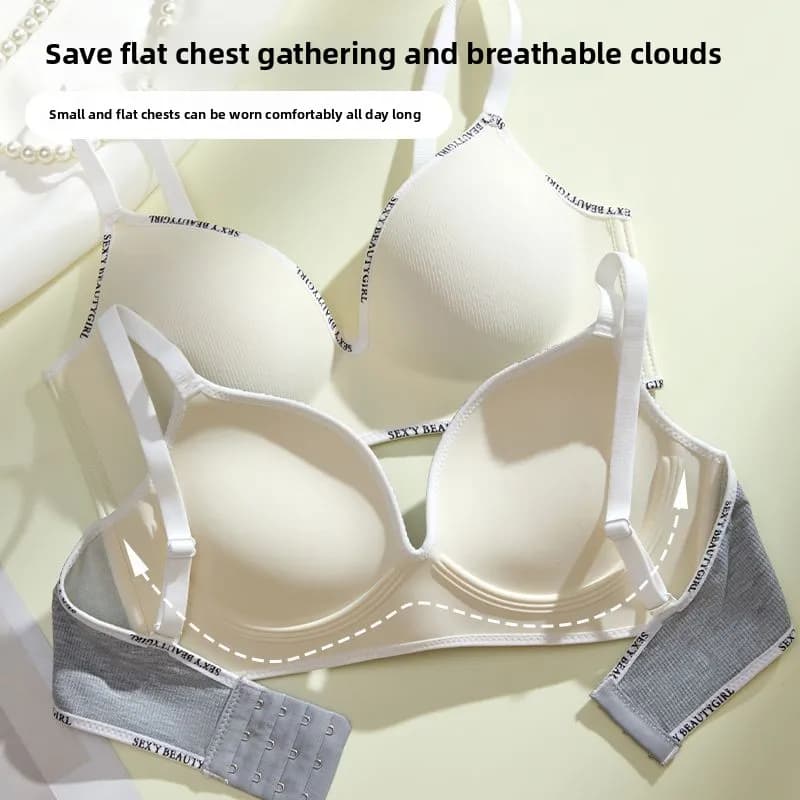 Reggiseno push up ultra spesso da 10 cm per petto piccolo Reggiseno anti-cedimento senza fili senza cuciture Supporto morbido Reggiseno invisibile per il controllo del grasso laterale