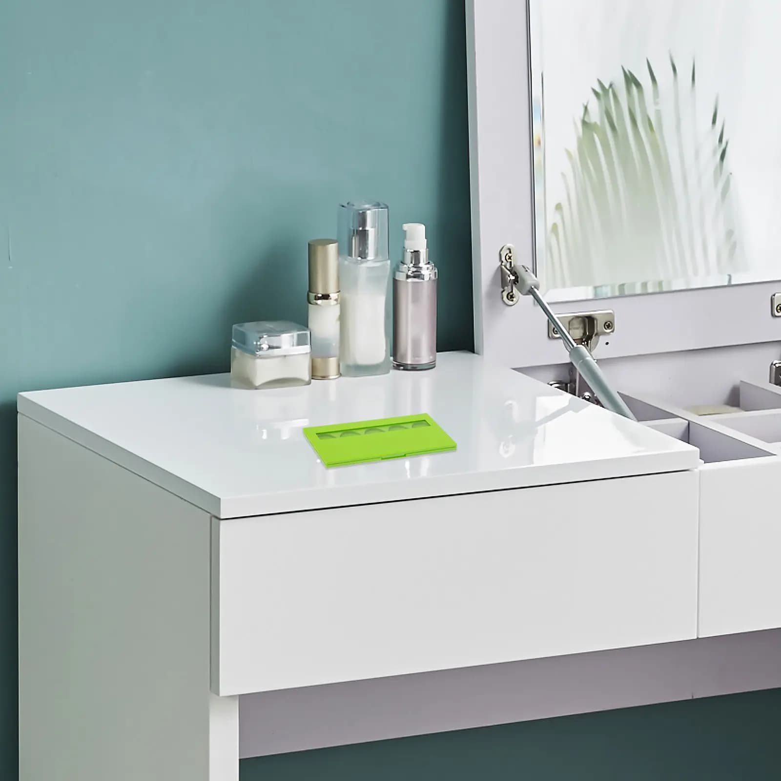 Set di 3 Contenitori Vuoti per Trucco, Organizer Cosmetico Multi-Scomparto Portatile da Viaggio per Ombretti e Rossetti, Professionale Fai-da-Te