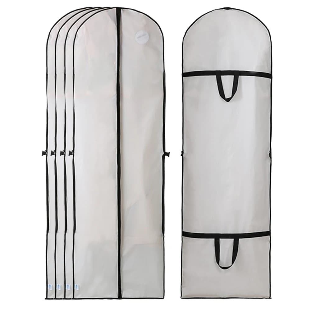 Abito da sposa Copriabito Indumento Abbigliamento Borsa portaoggetti Pieghevole Antipolvere Lavabile Abito da sposa Borsa per abito lungo