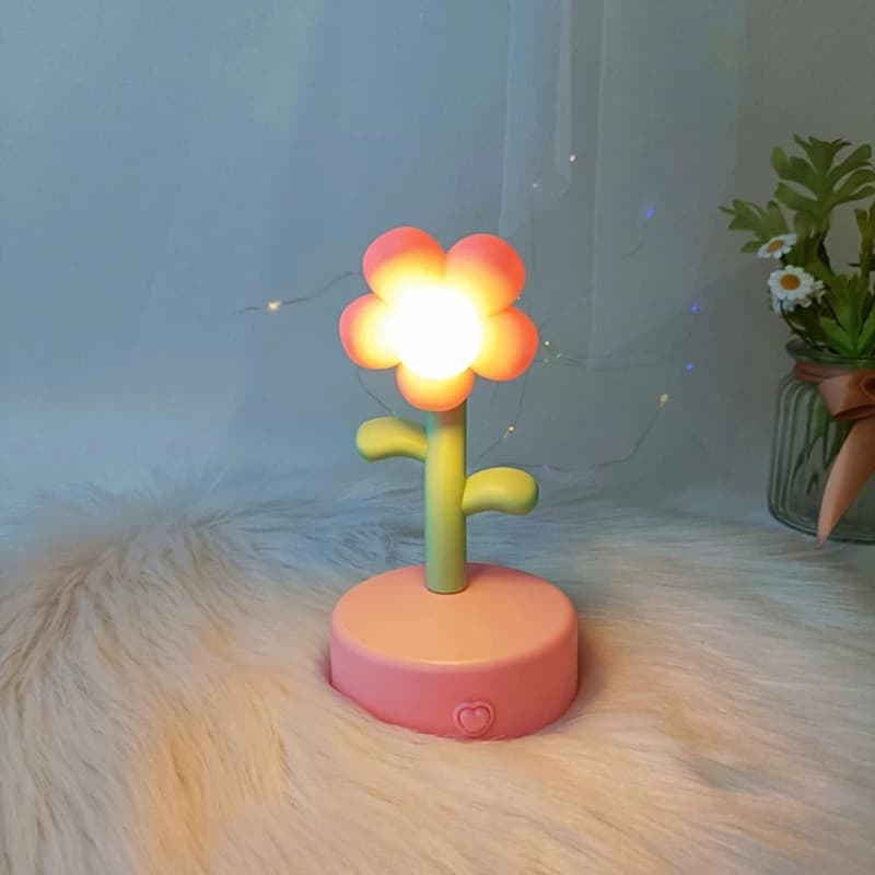 Creative Flower Table Light Bedroom Night Light Portable Decorative Desk Lamp Home Decoration for Party Dorm Gift M4YD