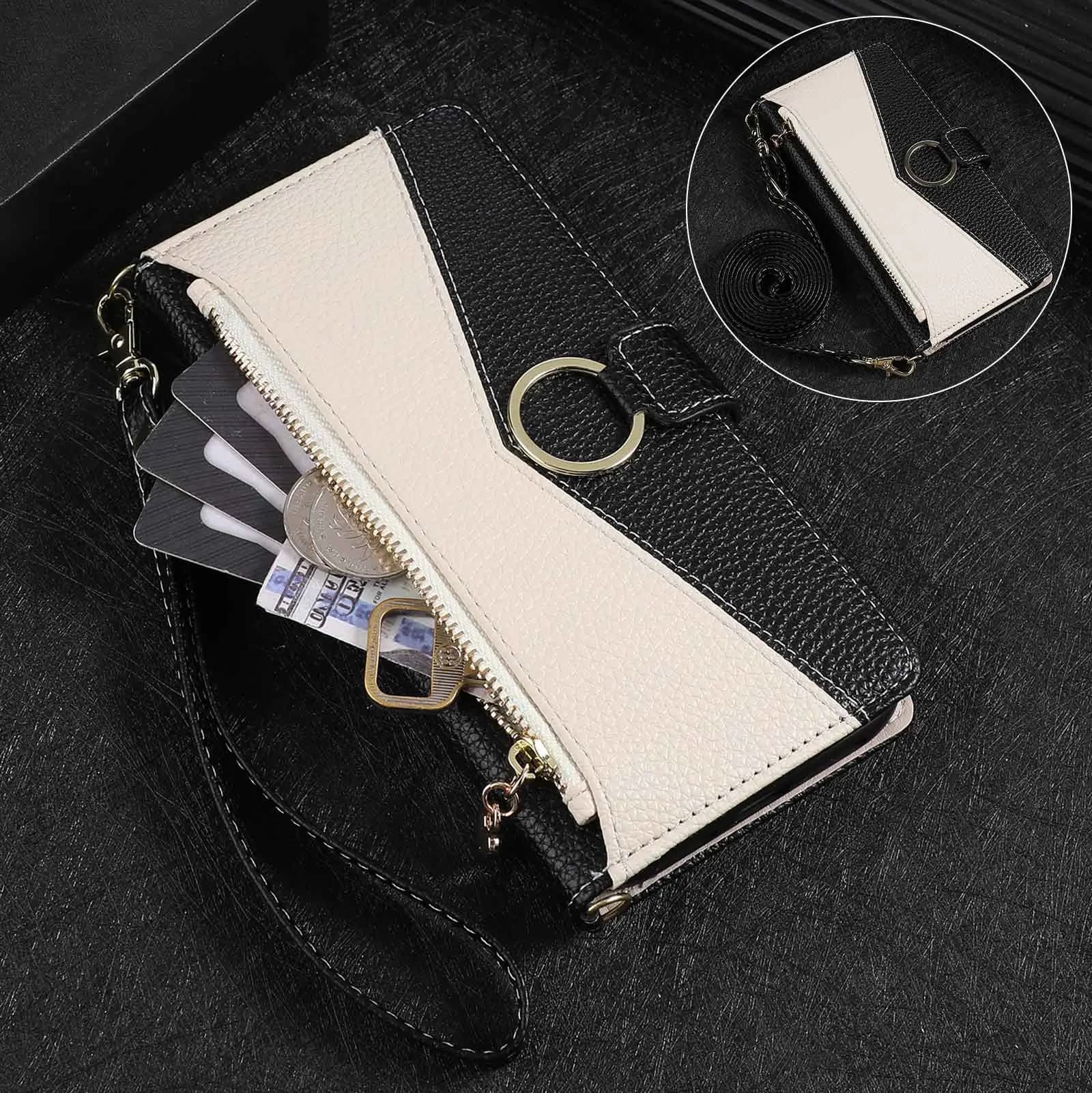 Adatto per Samsung A57, A37, custodia a portafoglio con cerniera, cover in similpelle, custodia triangolare composita per A56, protezione per A23.