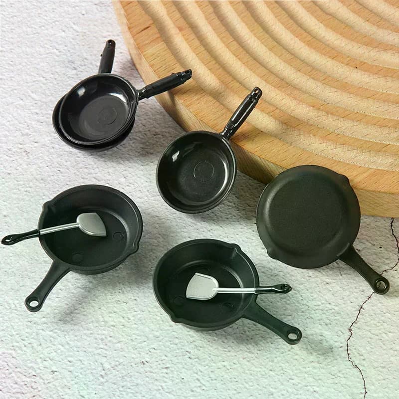 1/12 miniature pan and casserole model for doll house, kitchen accessories, doll house decoration