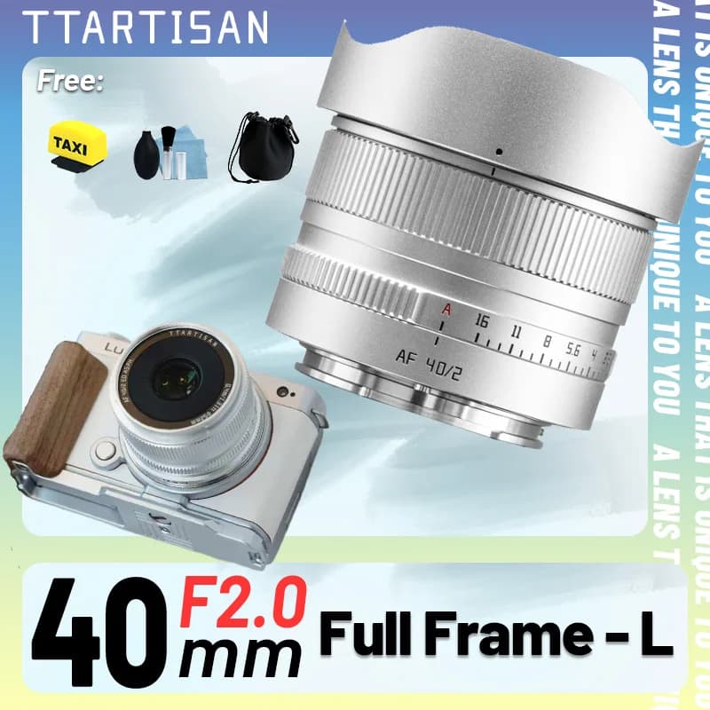 TTArtisan 40mm F2 Full Frame Automatic Focus AF Wide-open lens for Leica Sigma Lumix Panasonic L mount Camera S9 S5II SL2 TL