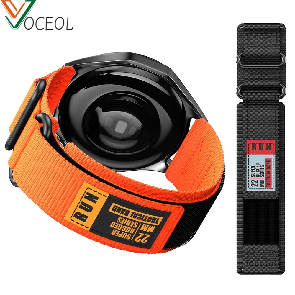 Cinturino per orologio in nylon da 22 mm per Huami Amazfit GTR 4/3/GTR 3 Pro/GTR 2e/GTR 2/GTR 47mm/Stratos 3 2, Amazfit Cheetah/Balance/Pace