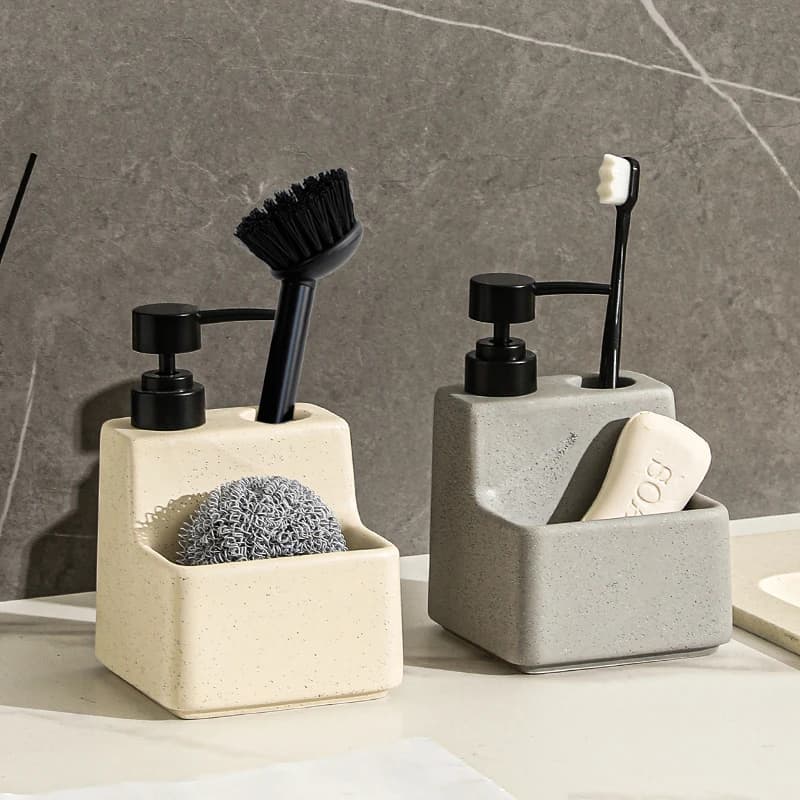 Storage Integrated Emulsion Bottle Kitchen Bathroom Soap Dispenser Emulsion Detergent Bottled Household Ceramic Emulsion Bottle