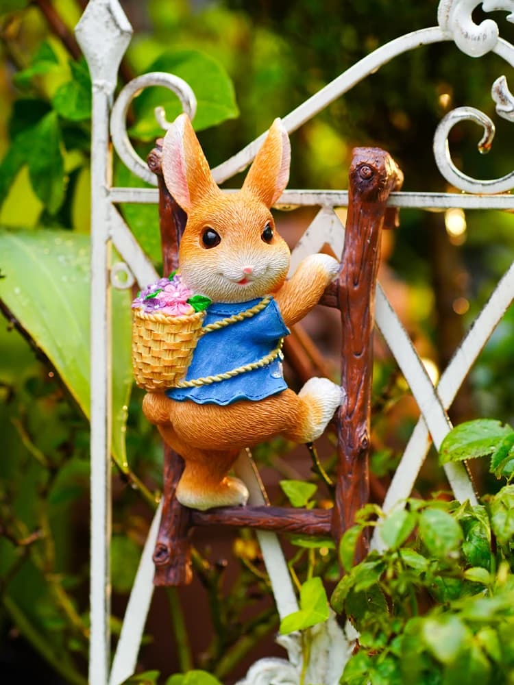 Vasi da appendere a parete a forma di coniglio, decorazioni creative a tema animale per balcone e giardino