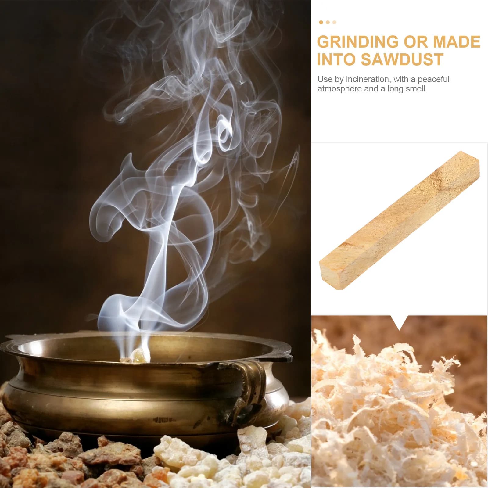 1 Pezzo Bastoncino di Incenso in Legno di Palo Santo Peruviano Leggero e Compatto per Purificazione, Aromaterapia, Studio e Meditazione
