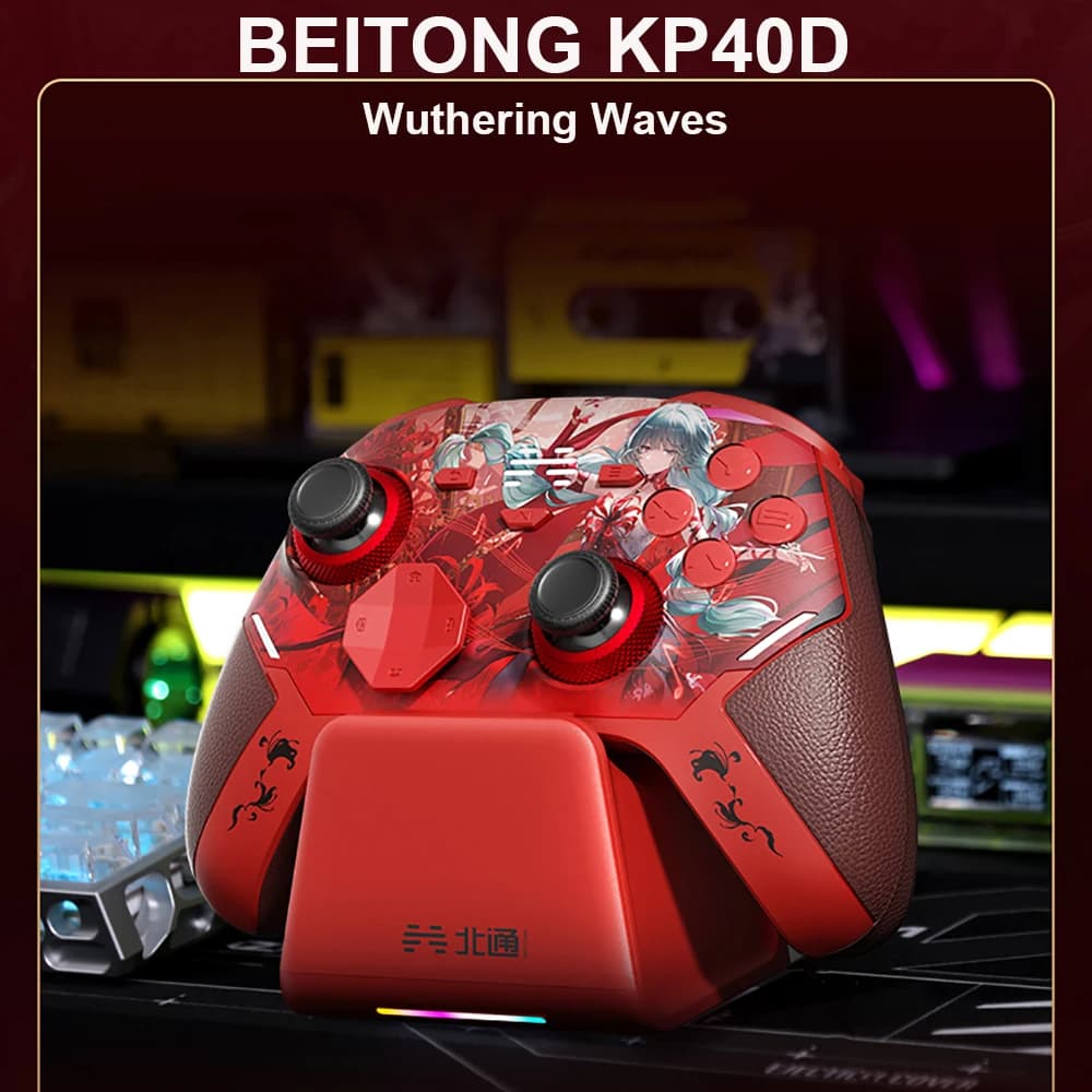 EIBTONG Wuthering Waves - Elite Controller KP40D Phrolova Version with Hall/Micro Vibration Trigger, Joystick TMR with Adjustable Force, Gamepad