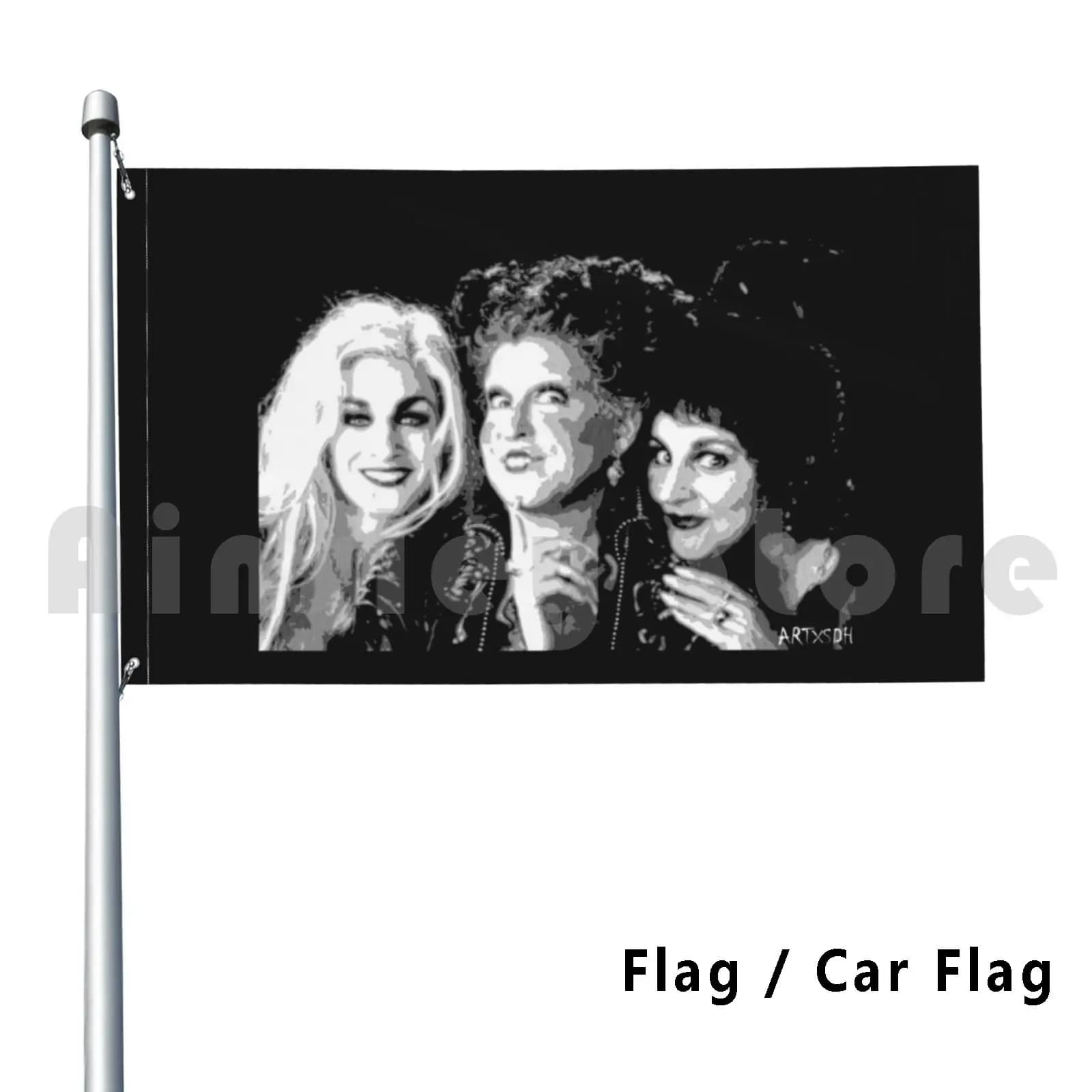: Sanderson Sisters Decorazione da esterno Bandiera Bandiera per auto Pop Art Cultura pop Sorelle Sanderson