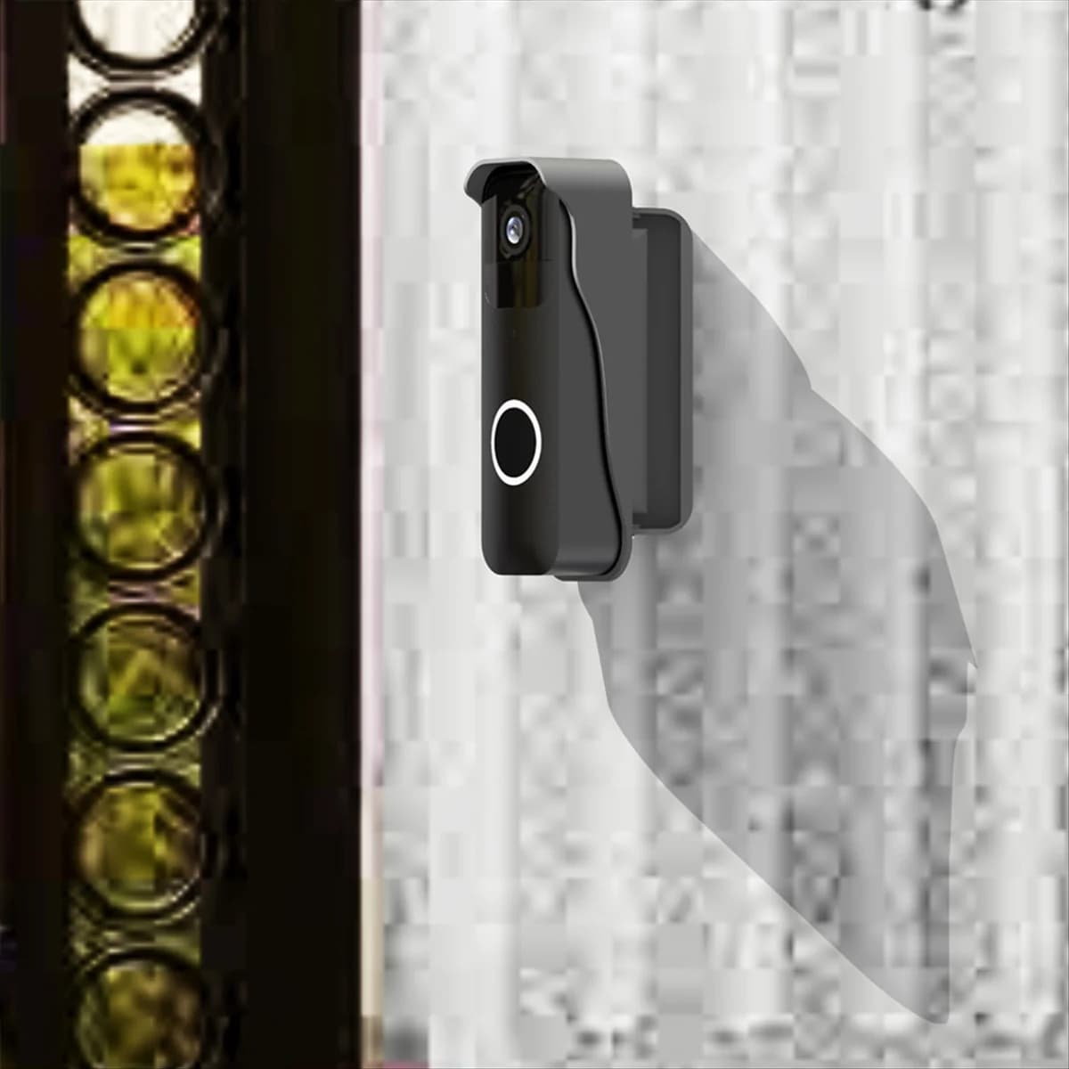 Kit di montaggio ad angolo regolabile per montaggio su campanello Supporto angolare per telecamera per campanello lampeggiante, per telecamera per campanello video Blink TQ