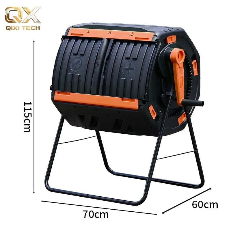 for rotating drum composter bin kitchen waste leaf fermentation large capacity home garden compost tumbler fast decomposition