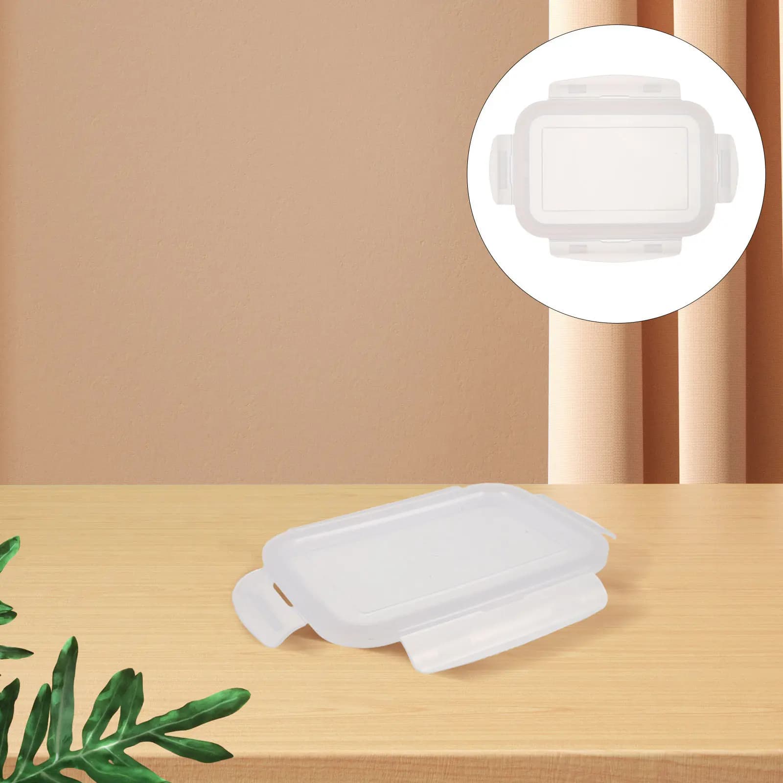 Coperchio Ermetico Rettangolare con Guarnizione in Silicone - Ricambio per Contenitore in Vetro da 7.2-5 Pollici, Ideale per Lunch Box