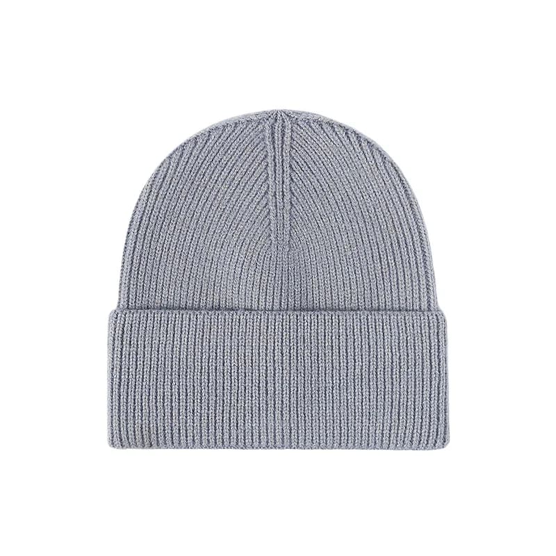 Somenie Unisex Thick Warm Knitted Beanie Black No Brim Winter Hat Large Head Size Fashion Outdoor Skull Cap For Men Women