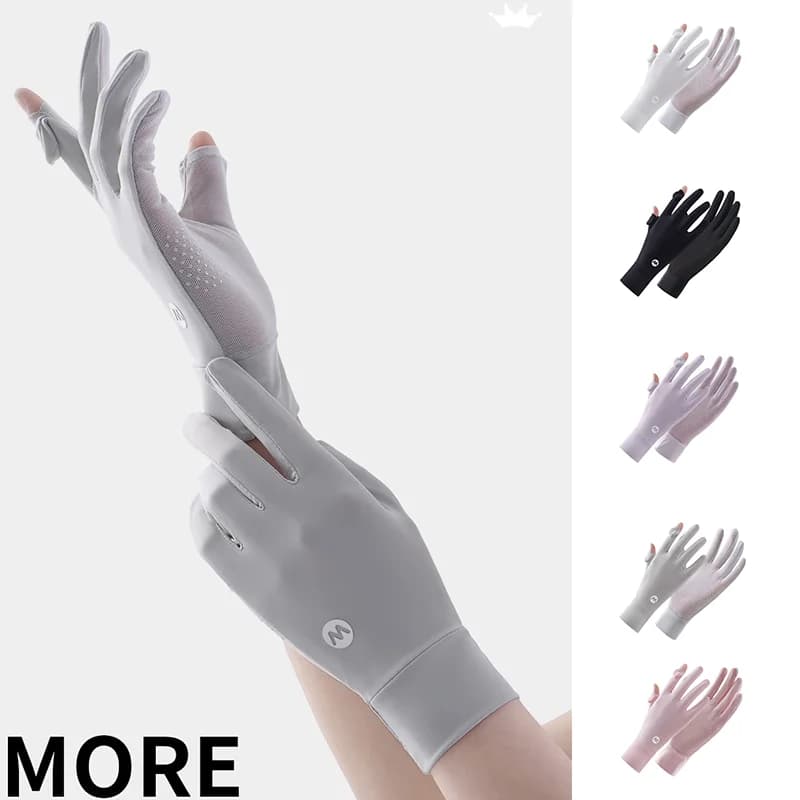 Guanti Parasole Estivi ad Asciugatura Rapida, Touch Screen, per Sport all'Aperto e Ciclismo, Traspiranti, Antiscivolo, Protezione UV