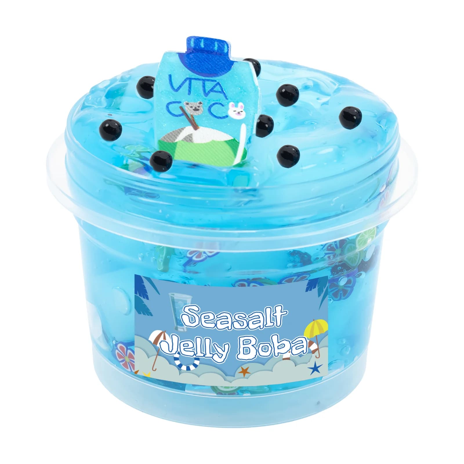 Kit Slime Trasparente Croccante QQ100ml - Giocattoli Fai-da-te in Fango Cristallino Elastico Non Appiccicoso al Gusto Anguria, Charms, Gadget per Feste, Regali di Natale